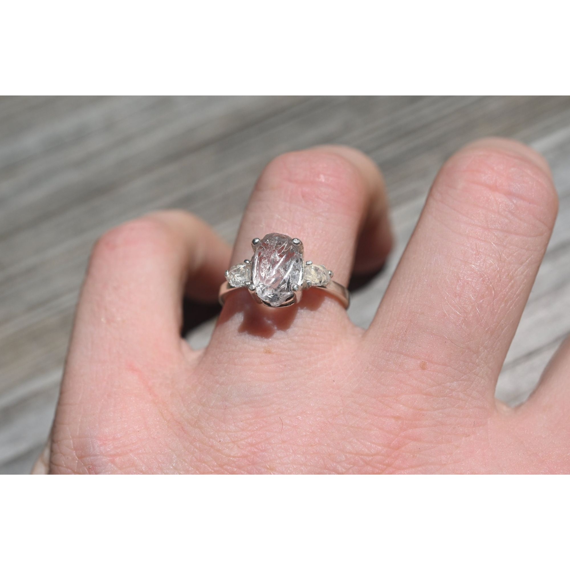 Simple Diamond Engagement Ring Raw Diamond Ring Rough Uncut Diamond Ring Mode